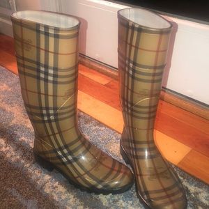 Burberry rain boots